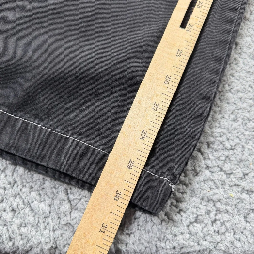 Aeropostale Womens Carpenter Pants Black Contrast Stitch Wide Leg Utility Large